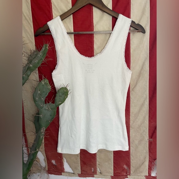Bandit Brand eagle lace trim tank top - Picture 2 of 11